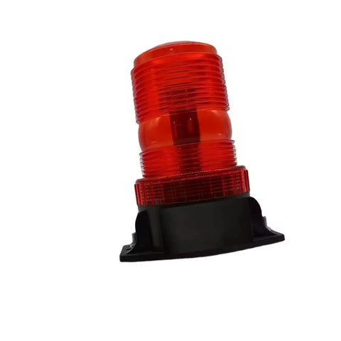 Premium Top Shelf Direct Swap Led Amber Strobe Beacon Safety Light Replacement For Genie Scissor Lifts And Vertical Masts Gr 12 Gs 1530 Gs 2032 12 To 110 Volts - red strobe beacon with black base.