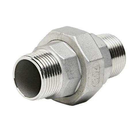 304 Stainless Steel Union Pipe Fitting Connector Adapter for Home Garden Hose No Tools Needed Easy Install Quick Connect DN65 Two Point Five Inch Corrosion Resistant Durable Coupler for Outdoor Use, threaded ends
