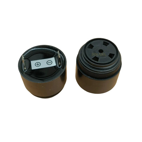 Solid Warble Tone Safety Alert Compatible With Genie Lift Gr S Tz Z Series Boom Equipment Swap Out 45383GT showing top and side views of alarm unit.