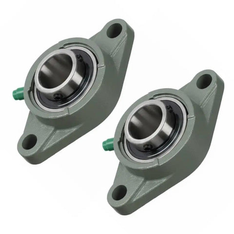Beefy UCFL207 23 Premium 2 Bolt Flange Bearing With 1 7 16 Inch Bore Self Aligning Pillow Block in grey cast iron housing