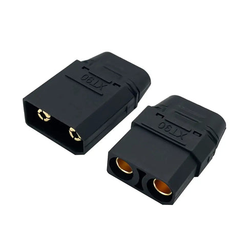 XT90 Bullet Connector Set With Heat Shrink 5 Pairs Male And Female High Current RC Lipo Battery Power Plugs Reusable Up To 1000 Times Durable Nylon Housing