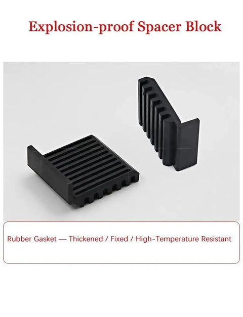 Explosion-proof Spacer Block made of thick rubber for high-temperature resistance and fixed stability.