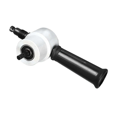 Dual Head Sheet Metal Cutter Nibbler Drill Attachment With Alloy Body 360 Degree Adjustable Cutting Direction Fits 8mm Electric Or Pneumatic Drills