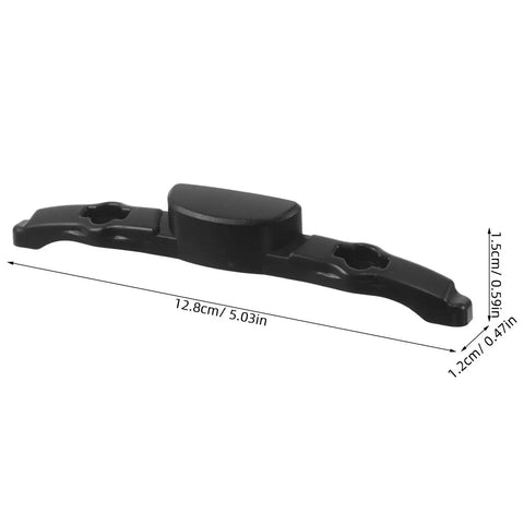 Luggage Repair Button And Replacement Pull Handle Fix Broken Suitcase Grips With Ease Solid Black Plastic handle with size dimensions.