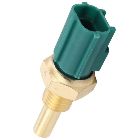 Toyota Engine Coolant Temperature Sensor Upgrade for Tacoma Tundra 4Runner Camry and More, green plastic and brass sensor close-up