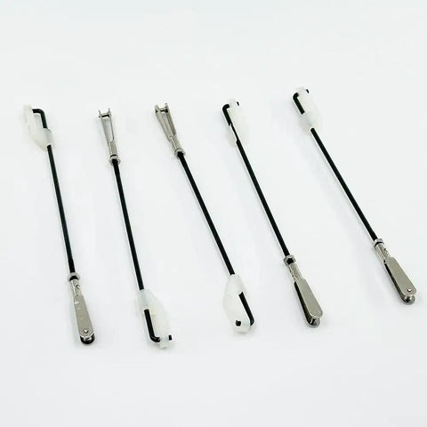RC Airplane Metal Clevis Set With Connecting Rod Pushrod And Swing Keeper For DIY Fixed Wing Planes Includes 5 Clevises 5 Rods M2x24mm