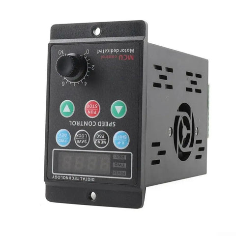 Single To Three Phase Variable Frequency Drive Inverter 110V 220V 1HP 750W VFD With RS485 Interface For Three-Phase Motors, 0-99Hz V/F Control, Smooth Speed Regulation, Plug And Play Garage Ready DIY Machinery front view