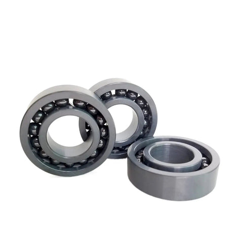 Bulletproof Si3n4 Ceramic Ball Bearing 6902 15x28x7 Mm heavy duty ceramic bearings arranged on a white background.
