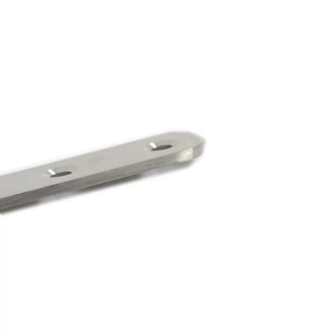 Close-up of 4 Pack Flat Wood Mending Plates Stainless Steel Straight Brackets 130mm 5 Inch Length Four Screw Holes for Repair