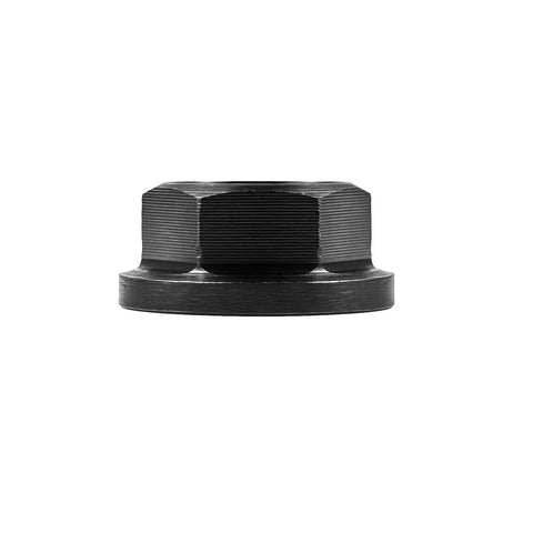 Beefy 3/8 24 Torque Converter To Flex Plate Bolts For Automatic Transmissions Secure Locking Fasteners Fits Aode E4od C4 Crank Adapter Heavy Duty Steel Set Of Four Flat flange lock nut in black finish, used for securing torque converter.