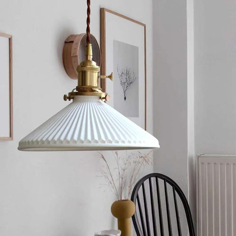 White Ceramic E26 Pendant Light, Modern Minimalist Ceiling Lamp For Dining Room, Living Room, Bedroom, Bar And Cafe, Adjustable Hanging Wire