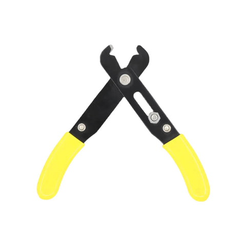 Micro Adjustable Wire Stripper Tool For 10 30 AWG Wire Small Gauge Cutter with yellow handles in open position