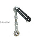 Heavy Duty Adjustable Linkage With Ball Joint Rotating Mechanical Assembly And Telescopic Motor Rocker Arm, 6.5 inch, steel construction.