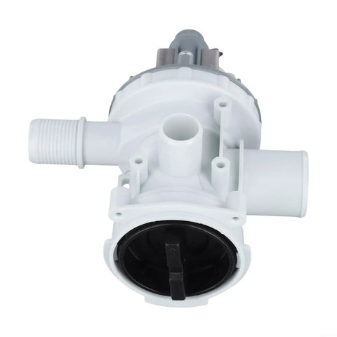 Heavy Duty Drain Pump With Motor PX-2-35 For Maytag Washing Machine WF-R1065S R1053 C863 C963 R853 showing white plastic construction with inlet and outlet ports.