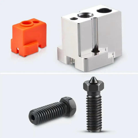 Hotend Upgrade For Vyper And Kobra Series 3D Printers, V5 J Head 24V 40W Replacement With Copper Plated Volcano Heatblock components