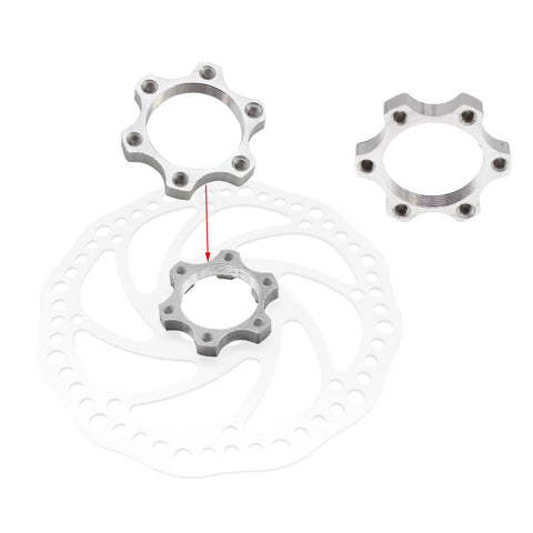 2 Pack Freewheel Threaded Hubs For Bike Aluminum Alloy 6 Bolt Flange Disk Brake Rotor Adapter Hub Conversion 44mm
