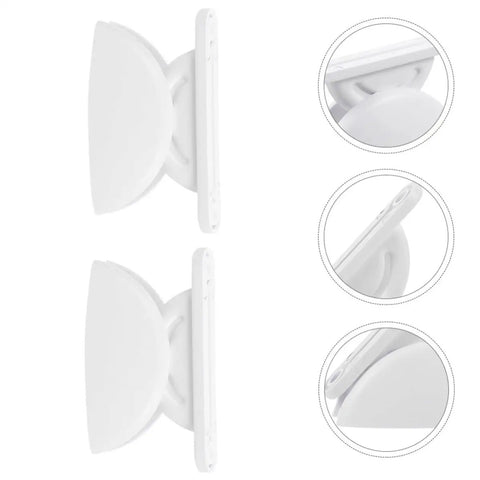 Premium 2 Pack White Rv Door Stop Retainer Tool For Motorhomes And Travel Trailers Holds Entrance Doors Securely In Place Prevents Slams While Camping Or Driving On The Road - side view