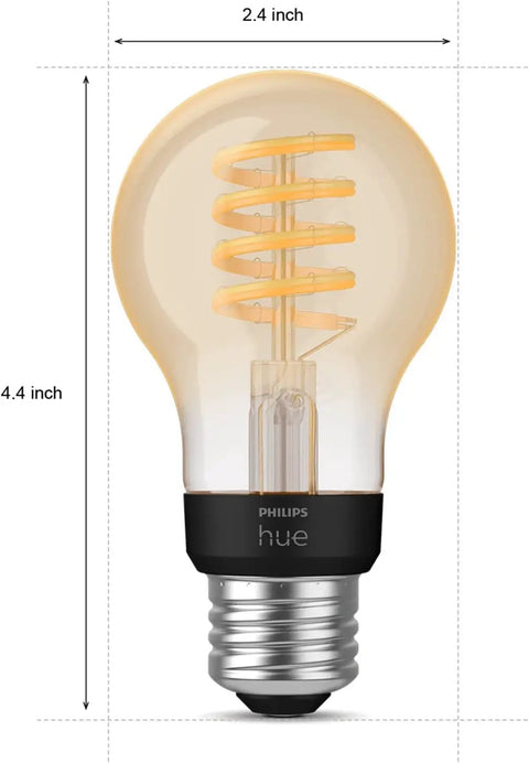 Smart A19 Filament LED Bulb With White Ambiance From Warm To Cool Light, 40W Equivalent, 550 Lumens, E26 Base