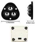 Self Adhesive Caster Wheels For Kitchen Appliances 360 Degree Swivel Rollers With Rock Solid Peel And Stick Backing For Heavy Duty Trash Can Sliders And Furniture Roll Smooth No Hassle Install Black Eight Pack shown from multiple angles, 1.77in size.