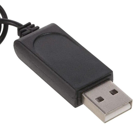 USB LiPo Battery Charger Cable For XT1 RC Drone Quadcopter FPV Parts with black casing and USB connector