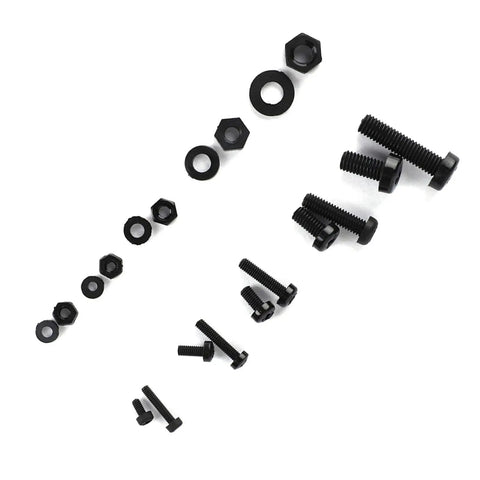 Nylon Screw Nut Washer Set M2 M2.5 M3 M4 M5 270 Piece Black Assortment Kit For Electronics And DIY Projects