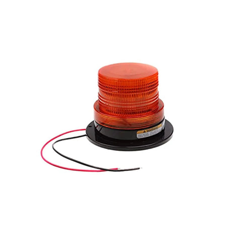 Beefy Amber Led Strobe Beacon Light For Genie Boom Lifts Replacement Warning Flasher Lamp 56704GT 20189GT with a black base and wires.