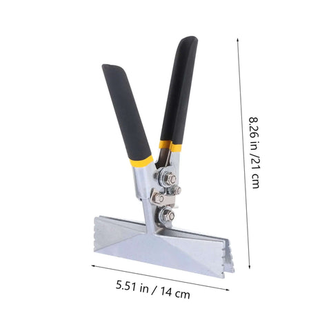 Beefy Multi-Functional Hand Seamer Tool With Electric Edge Folding Pliers for HVAC Sheet Metal Bending shown in side view
