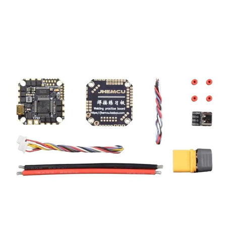 High Performance Flight Controller And ESC 40A 4-In-1 Kit For 2-6S Drones, STM32F722 MCU, BLHeli_32, wires, connectors, 20x20mm components