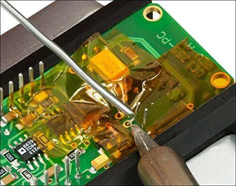 High Temperature Polyimide Tape for PCB and CPU protection during soldering on a circuit board with Kapton style heat shield.