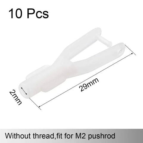 Ten Pack Nylon Clevis 2x29mm For RC Airplanes Boats Cars Helicopters Fit M2 Thread And 2mm Servo Arm Clip Replacement Parts