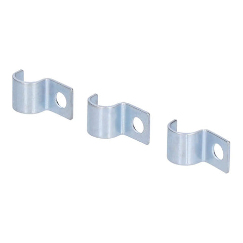 Three 20 Pack Single Hole Pipe Clamps for 8mm pipes, zinc plated stainless steel clips with smooth burr free inner ring.