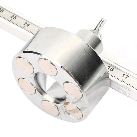 Adjustable Circle Cutting Torch With Magnetic Roller Base, six strong magnets for stable on ferromagnetic surfaces closeup