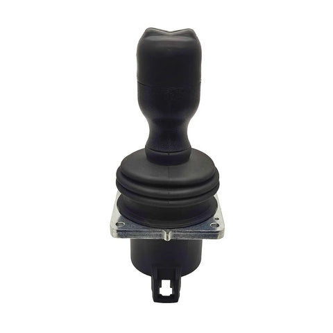 Top Tier Dual Axis Joystick Controller 101173 101173GT No Sweat Swap Replacement For Genie Boom Lifts, black joystick assembly top view.
