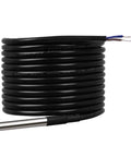 Renogy battery temperature sensor with black coiled cable and stainless steel probe