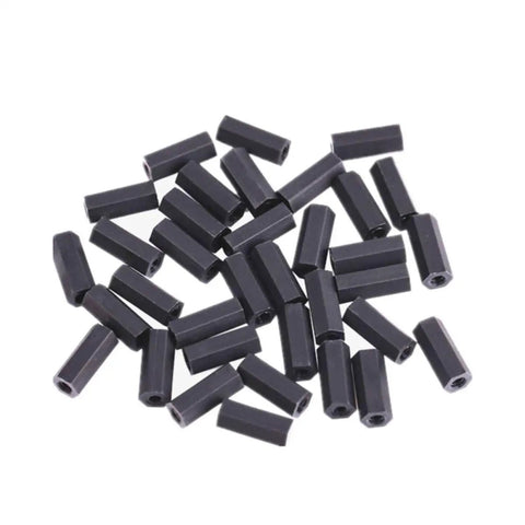 Black Nylon Hex Standoff Kit With Screws And Nuts, 300 Pieces, Corrosion Resistant Insulated Spacers For Electronics, Office And Industrial Use, Great For Diy Projects, Machine Builds, And Tech Installations.