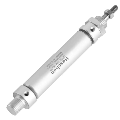 Slim Pneumatic Air Cylinder MAL 16 50 With 16mm Bore And 50mm Stroke Double Acting M5 Port Compact Linear Actuator Silver Finish