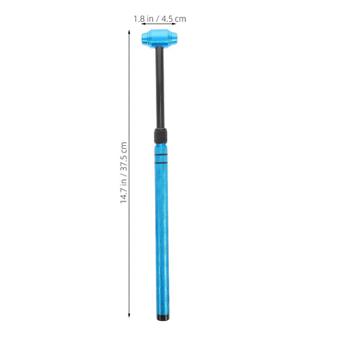 Pro Grade Multi Head Paintless Dent Removal Hammer Kit, blue alloy hammer, 14.7 in long, for precise dent repair.