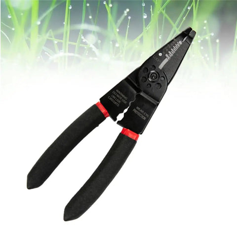 Multi-Functional Electrical Wire Stripper Pliers With Ergonomic Non-Slip Handle For Coax Cable And Insulated Terminals Crimping Tool Steel Electrician Grips on a white background.