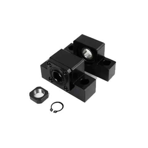Damn Tough Ballscrew End Support Ef15 Ek15 For Sfu Linear Rail Ball Screw Bearing assembly with black steel housing and aluminum sleeve.