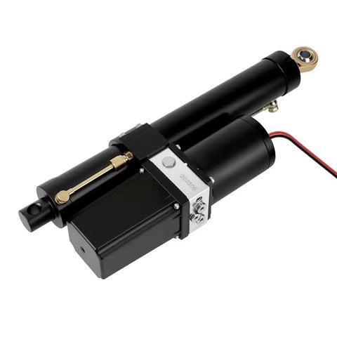 Beefy Electric Linear Actuator Delivering Beast Mode 18000N Push Pull Power 48 Volt IPX6 Weather Sealed Cylinder 550Mm Travel Stroke close up view.