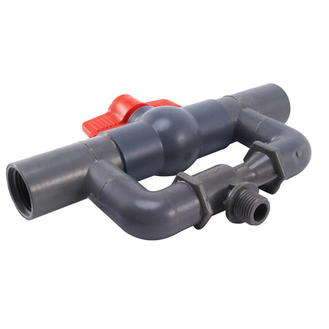 Venturi Fertilization System For Irrigation Equipment 1 Set Plant Orchard Crop Spraying Tube Connector With Easy Fertilizer Injection For Agriculture And Garden Use Go To For Home Gardens And Farms visible with connector tubes and red valve.