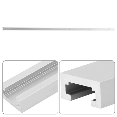 Beast Mode T Track For Woodworking, anodized aluminum high strength miter track, router sled with mounting holes detail, one meter T slot