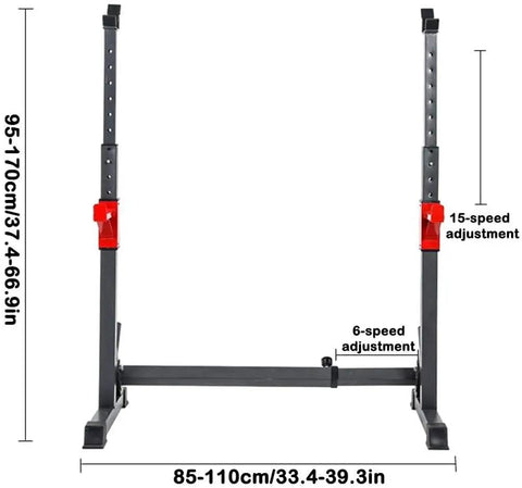 Adjustable Home Gym Weight Bench With Heavy Duty Steel Frame, 550 Lb Max Load, 43.5 To 67.5 Inch Height Range frame
