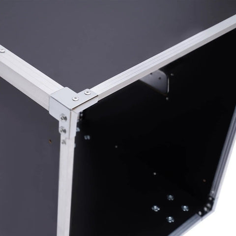 12U Heavy Duty Portable AV Rack With Smooth Operator Rolling Locking Casters And Badass Metal Cabinet frame corner detail