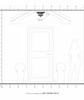 Diagram showing Monterey 3 Light Flush Mount Ceiling Light With Brushed Nickel Finish Solid Brass Construction on porch