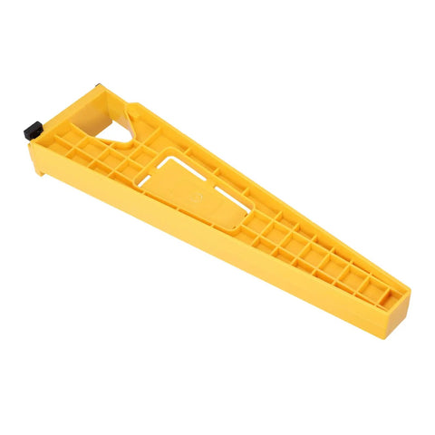 Pro Level Two Piece Drawer Slide Jig Kit For Slick Cabinet Door Alignment And Hassle Free Woodworking Setup Featuring Adjustable Mounting Brackets showing a yellow ABS component.