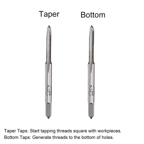 5 Pairs M2 Hand Threading Tap Set M2 X 0.4 Pitch Taper And Plug Taps In High Speed Steel With Straight Flutes For Rethreading Damaged Threads In Mild Steel Aluminum Iron Copper
