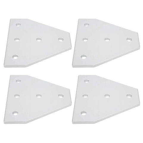 Four T Shape Aluminum Joining Plate 5-Hole Bracket For Aluminum Profiles - Vertical Joint Repair Plate Compatible With 2020 3030 4040