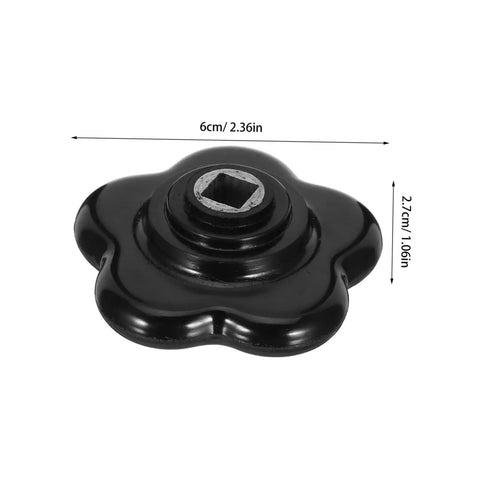 Industrial Valve Handwheel 60mm Bakelite Butterfly Handle with 8x8mm square stem for hose bib replacement, black finish