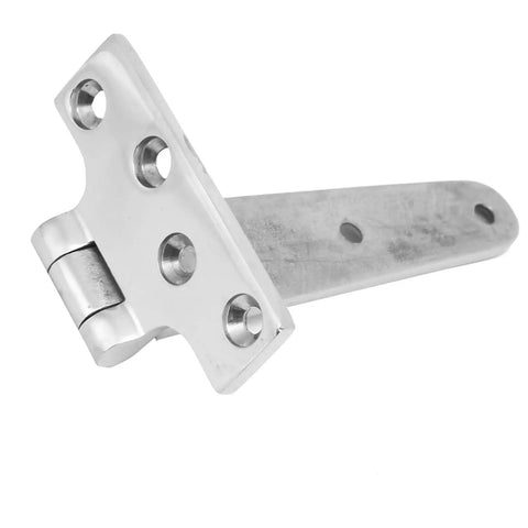 Heavy Duty T Type Stainless Steel Door Hinge For Home Gate 151x75x4.5mm Thickened Polished Finish visible in closeup view
